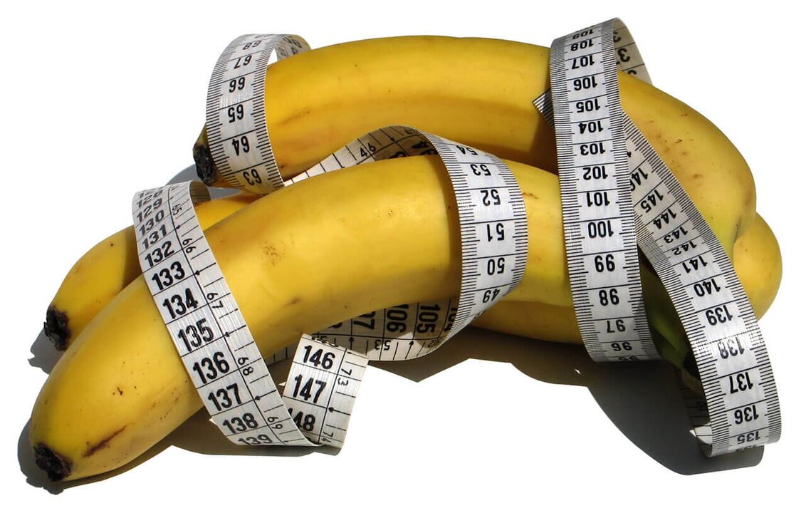 Zakila handitu - zentimetroa bananetan